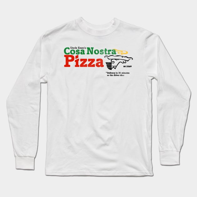 Cosa Nostra Pizza Long Sleeve T-Shirt by StudioPM71